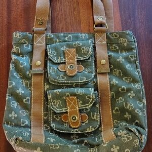 UNIONBAY Green and Brown Tote Bag